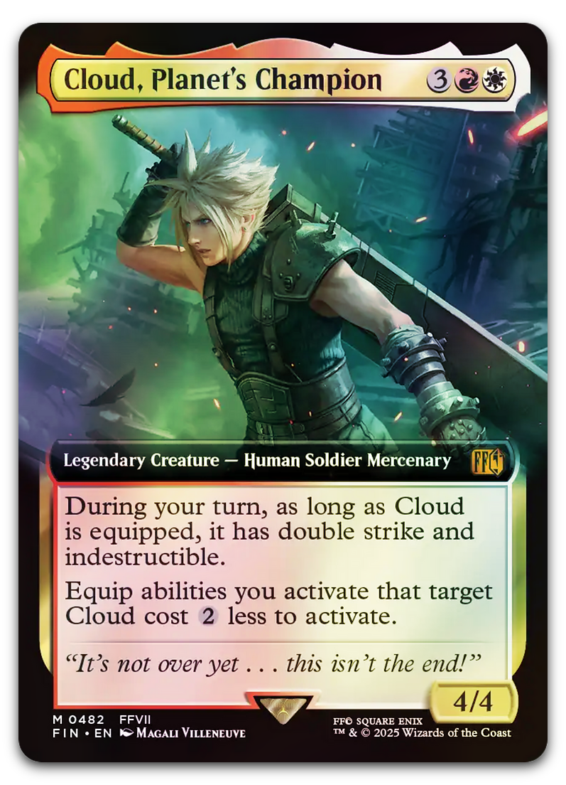 cloud mtg final fantasy Cloud, Planet's Champion (Extended Art) (FINAL FANTASY) – Cardsurfer Games