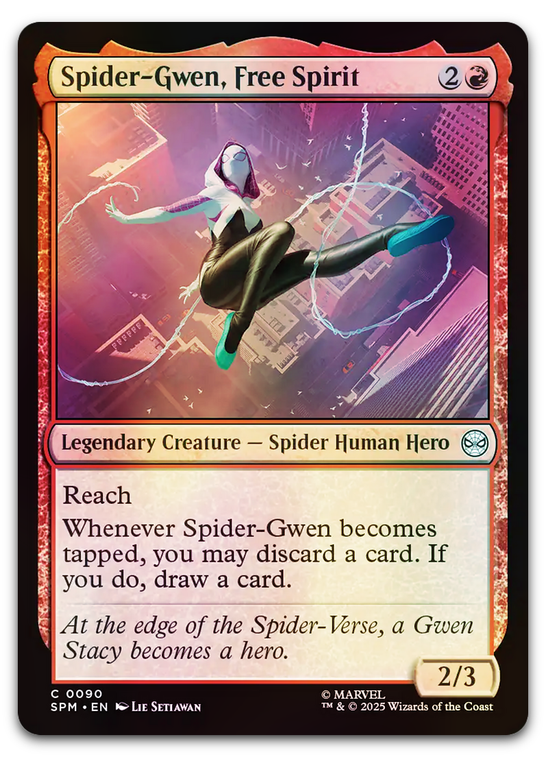 mtg spider verse card Spider-Gwen, Free Spirit (Marvel's Spider-Man) – Cardsurfer Games