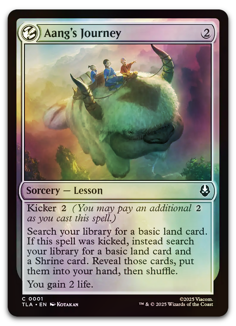 avatar aang mtg card Aang's Journey (Avatar: The Last Airbender) – Cardsurfer Games