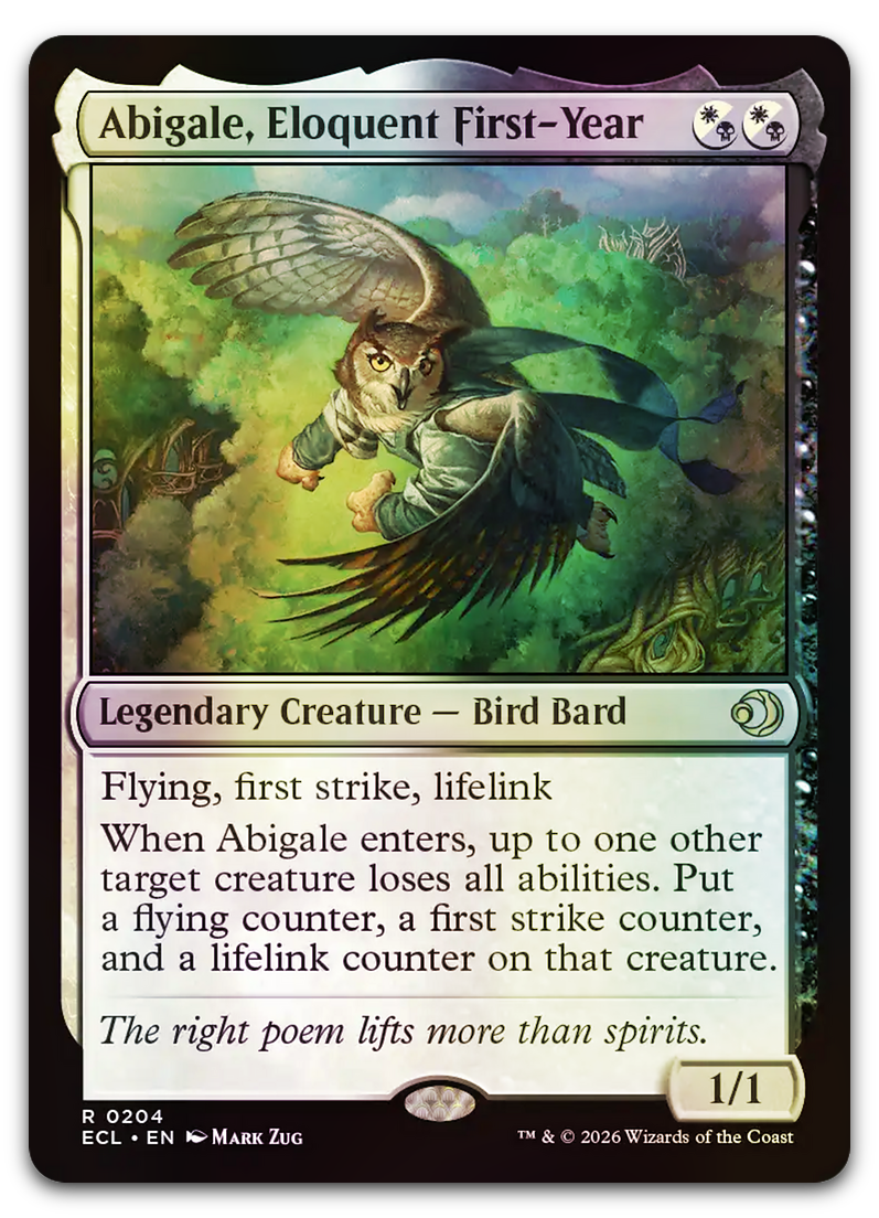 Abigale, Eloquent First-Year (Lorwyn Eclipsed) Cardsurfer Games Abigale, Eloquent First-Year (Lorwyn Eclipsed) Cardsurfer Games