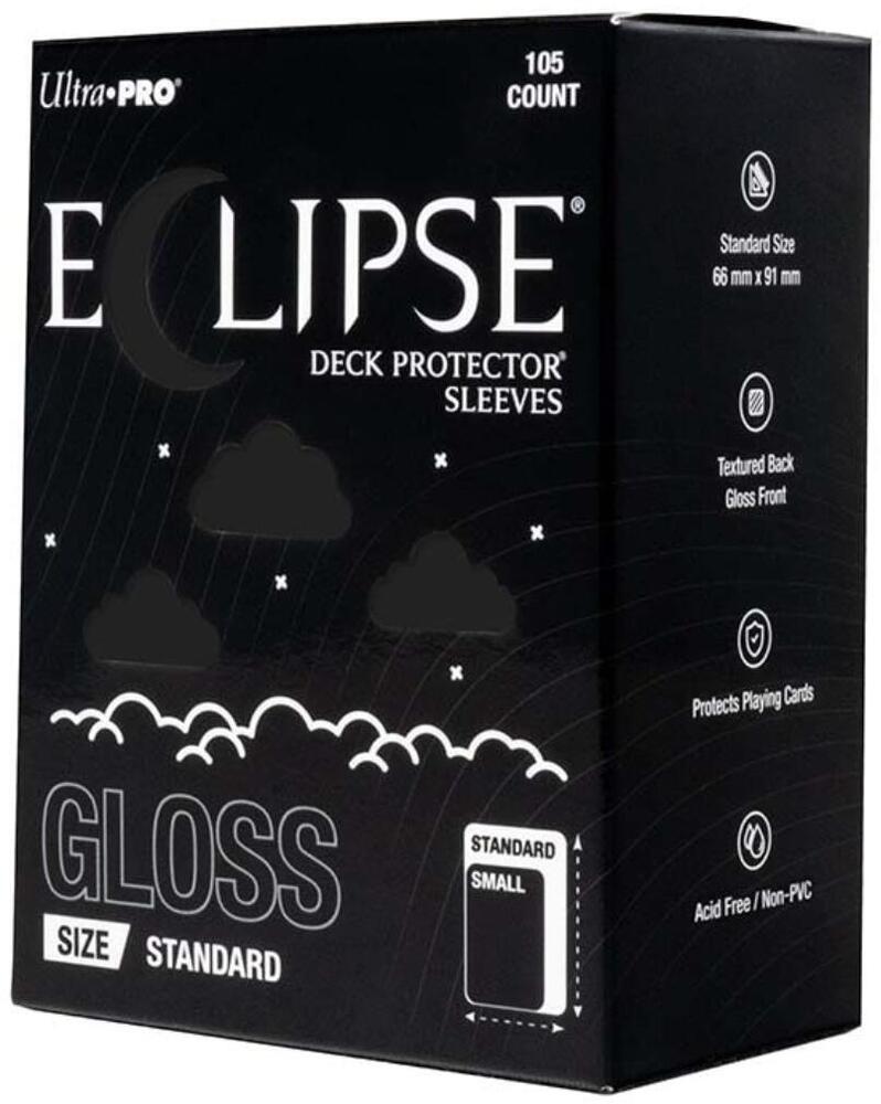 Ultra Pro Eclipse Standard Gloss Deck Protector Sleeves - Black