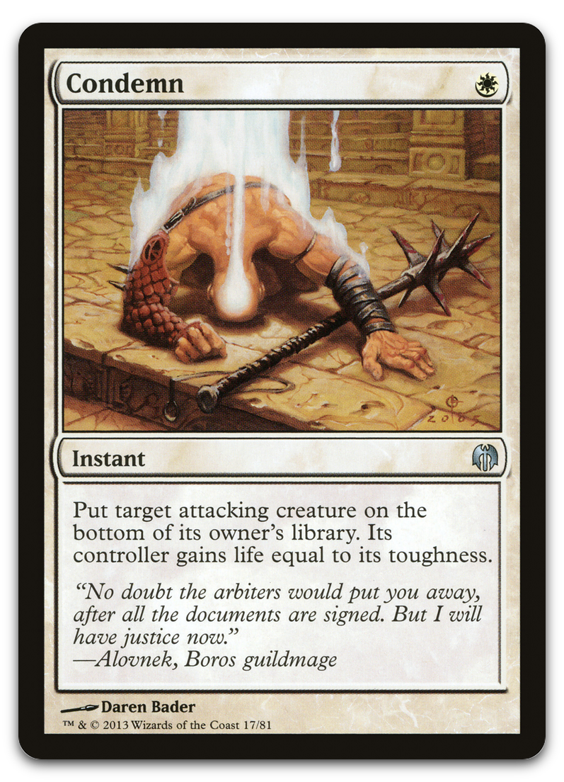 Condemn (Duel Decks: Heroes vs. Monsters)