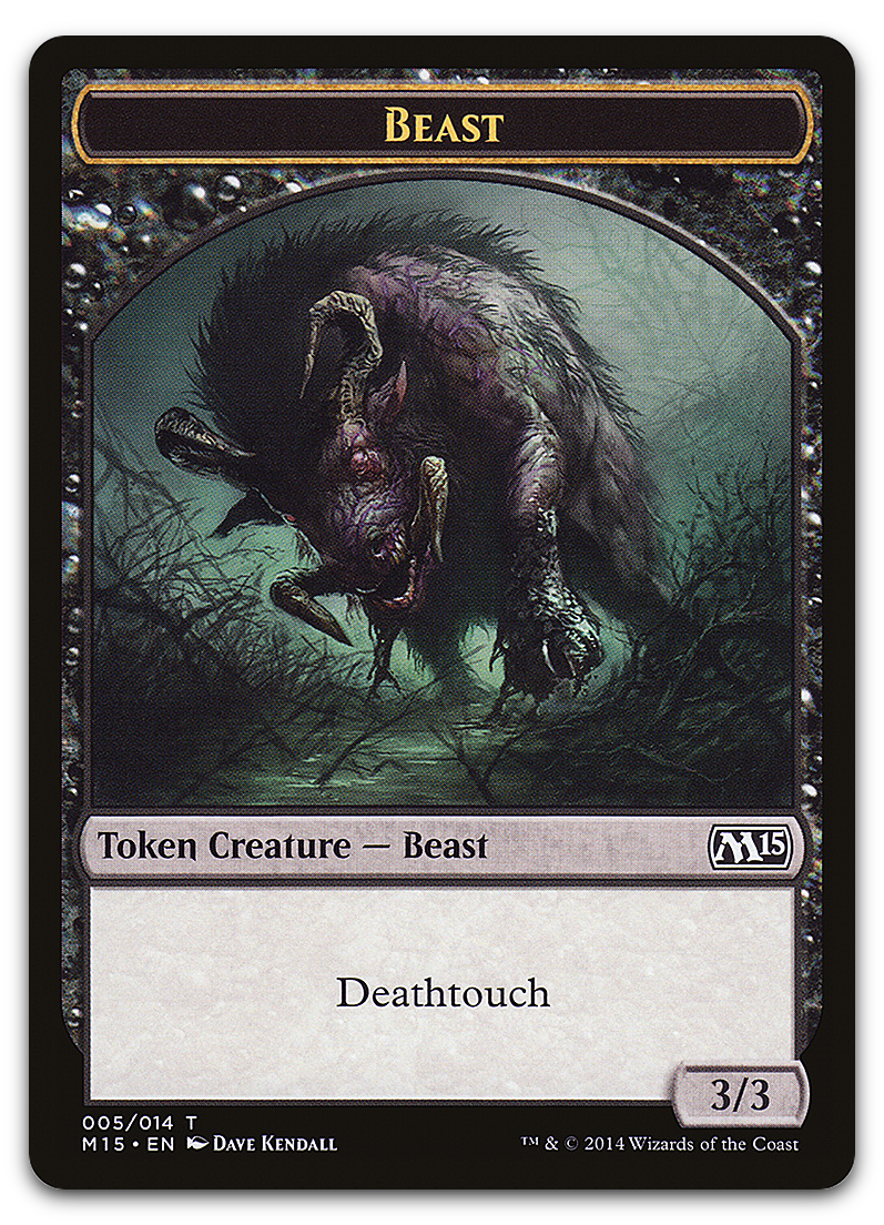 Beast Token (Black) (Magic 2015 (M15))