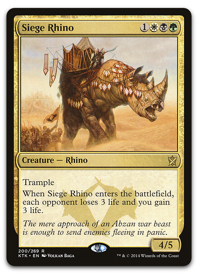 Siege Rhino (Khans of Tarkir)