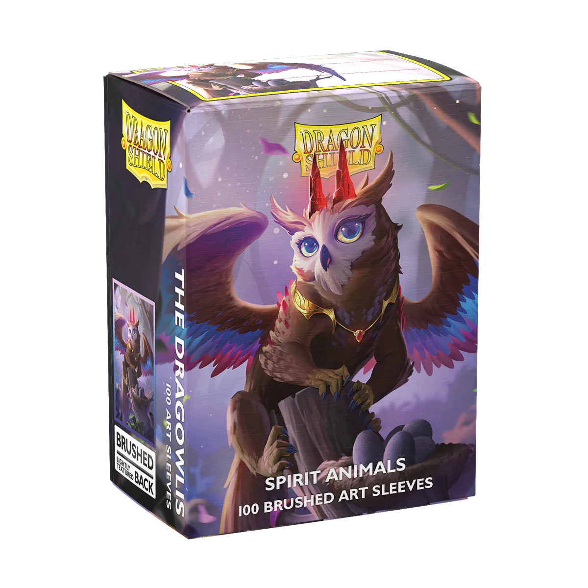Dragon Shield Sleeves: Standard- Brushed 'Spirit Animals- The Dragowlis' Art, Limited Edition (100 ct.)