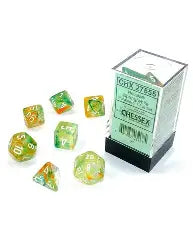 Chessex Dice - Nebula Spring/White Polyhedral 7 Die Set