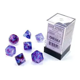 Chessex Dice - Nebula Noctournal/Turqoise Mega Hedral 7-Die Set