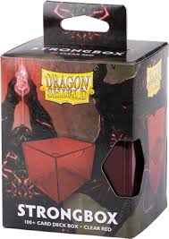 Dragon Shield Deckbox: 100+ Strongbox- Clear Red