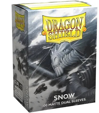 Dragon Shield Sleeves: Standard DUAL- Matte Snow 'Nirin' (100 ct.)