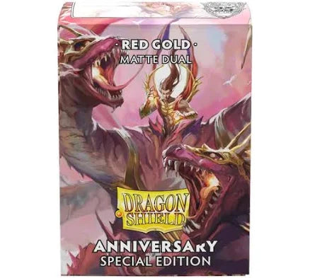 Dragon Shield Sleeves - Pomegranate & Gold