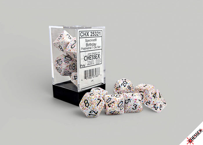 Chessex Dice - Speckled Birthday Polyhedral 7 Die Set