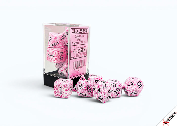 Chessex Dice - Speckled Pink Polyhedral 7 Die Set