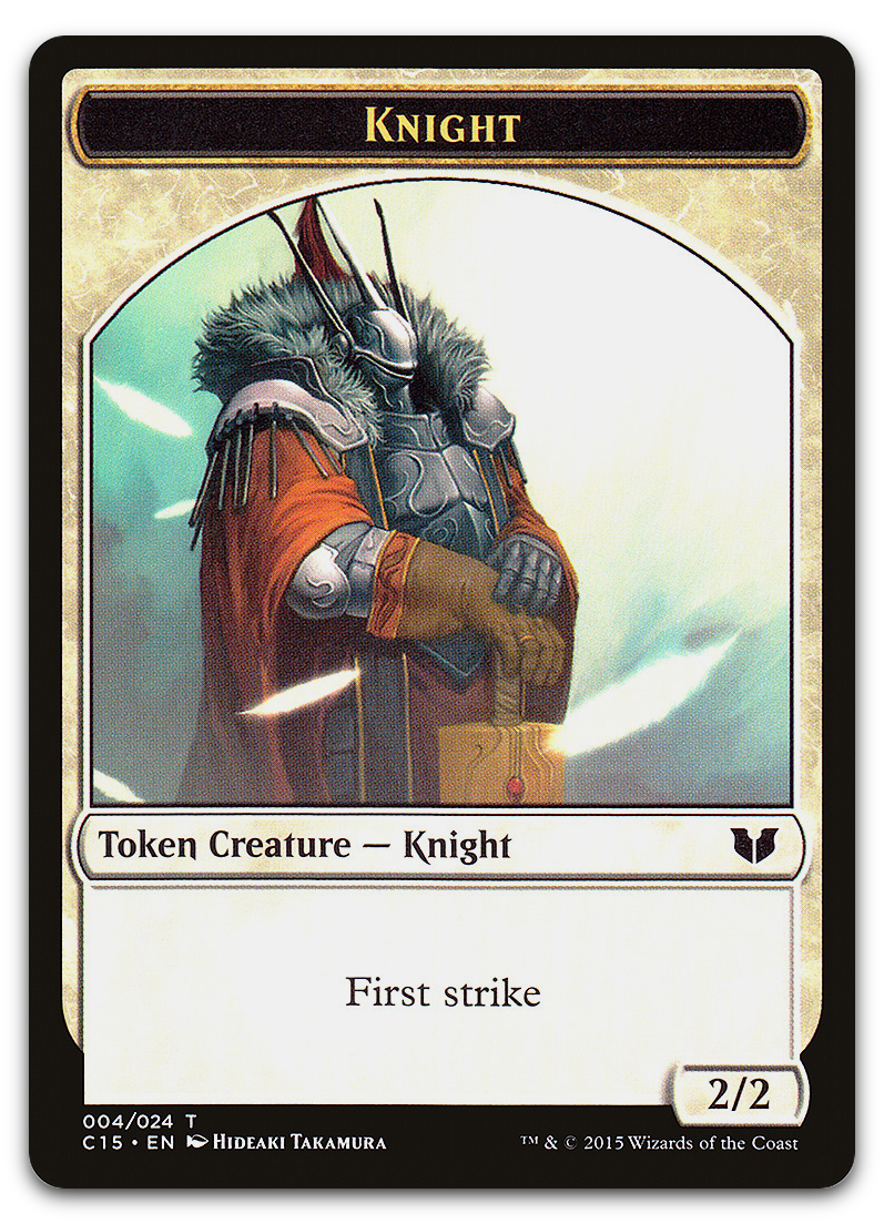 Knight (First Strike) // Elemental Shaman Double-Sided Token (Commander 2015)