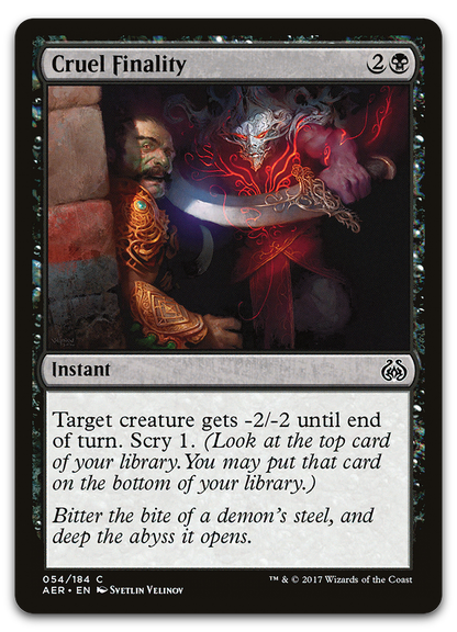 Cruel Finality (Aether Revolt)