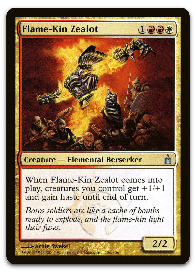 Flame-Kin Zealot (Ravnica: City of Guilds)