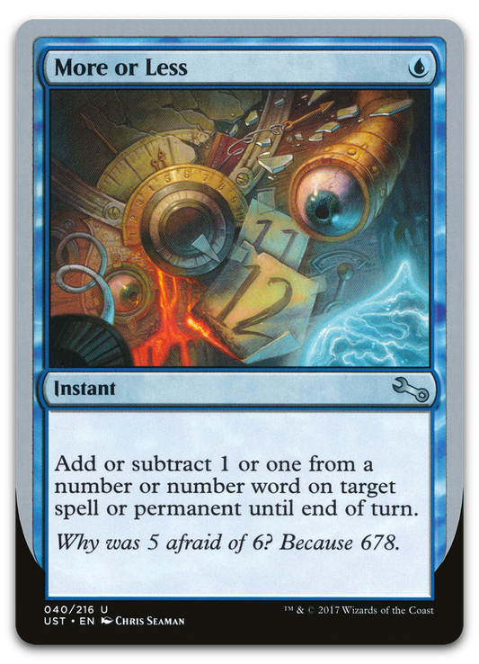 More or Less (Unstable)