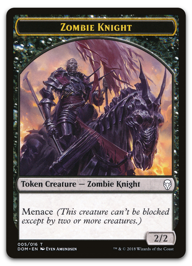 Zombie Knight Token (Dominaria)