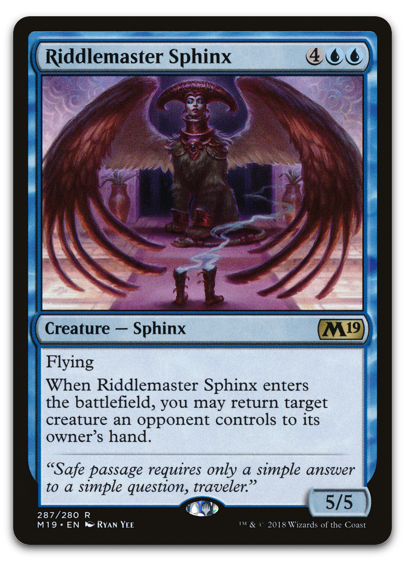 Riddlemaster Sphinx (Core Set 2019)