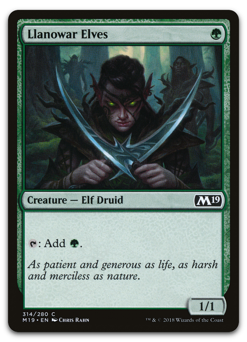 Llanowar Elves (Core Set 2019)