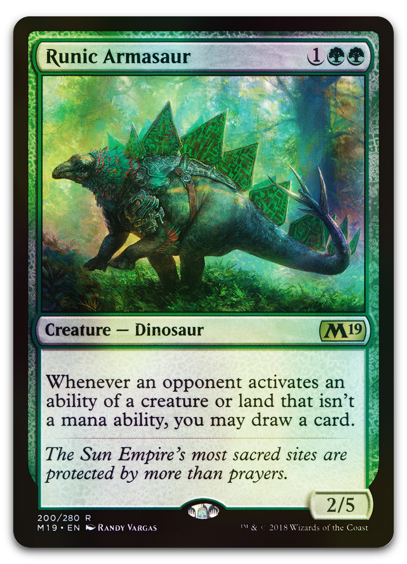 Runic Armasaur (Core Set 2019) – Cardsurfer Games