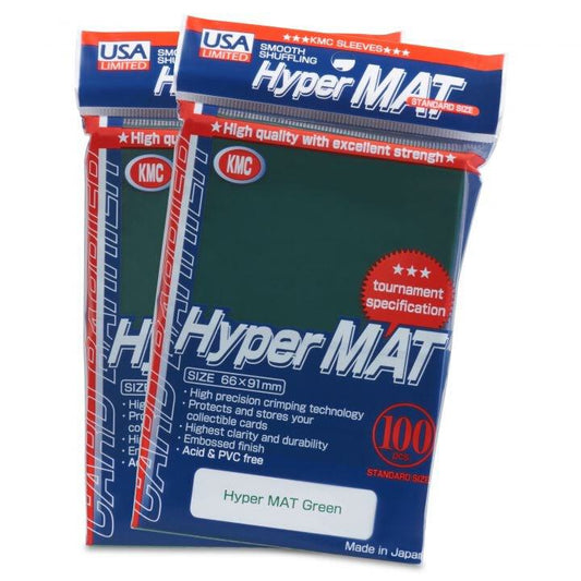 KMC Sleeves USA Pack Hyper Matte Green 100-Count
