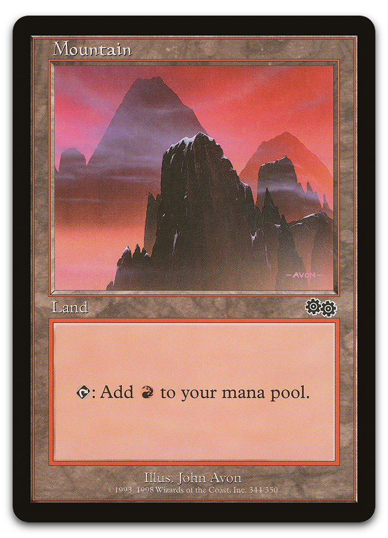 Mountain (344) (Urza's Saga)