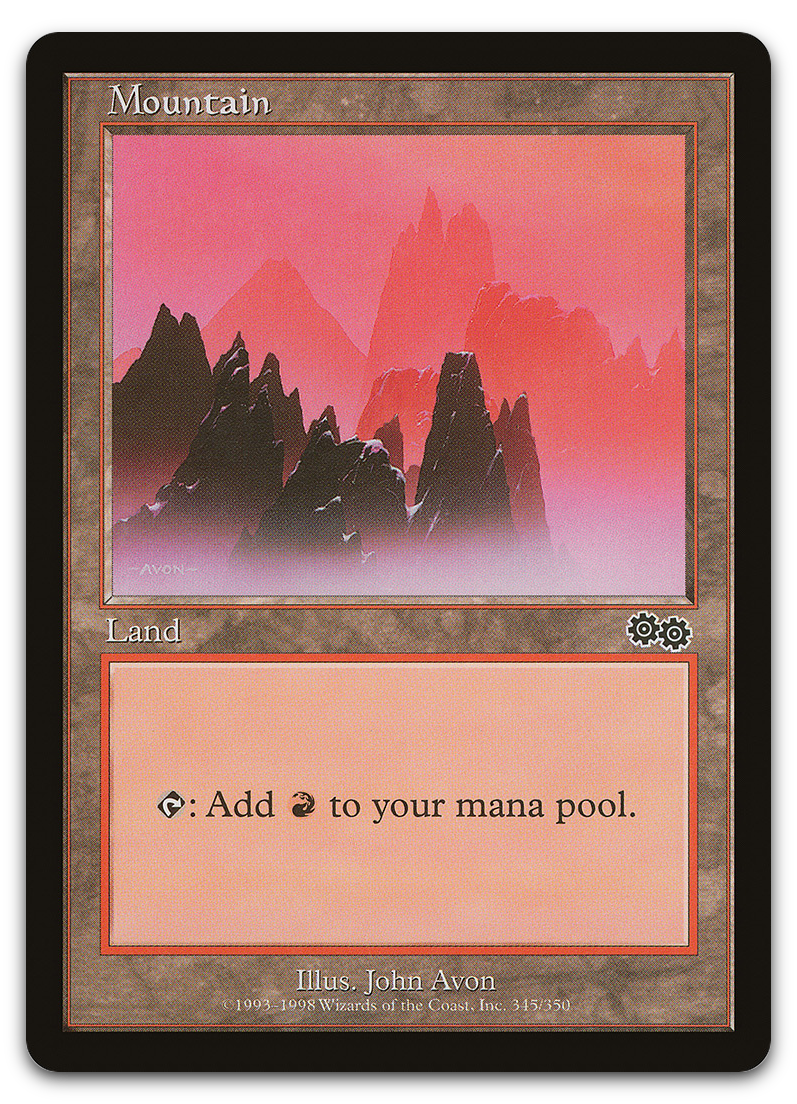 Mountain (345) (Urza's Saga)