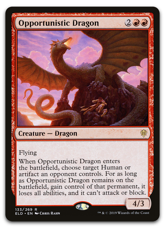 Opportunistic Dragon (Throne of Eldraine)