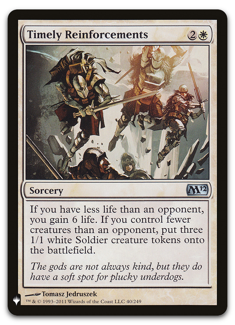 Timely Reinforcements (The List Reprints)