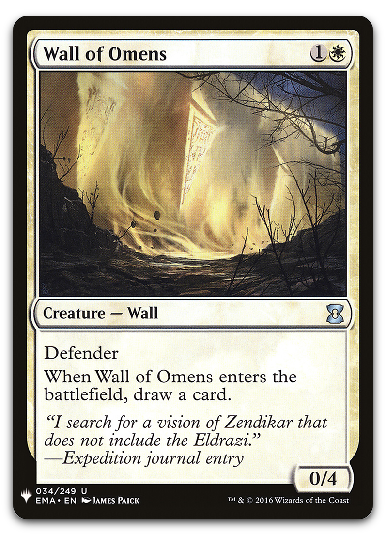Wall of Omens (EMA) (The List Reprints)