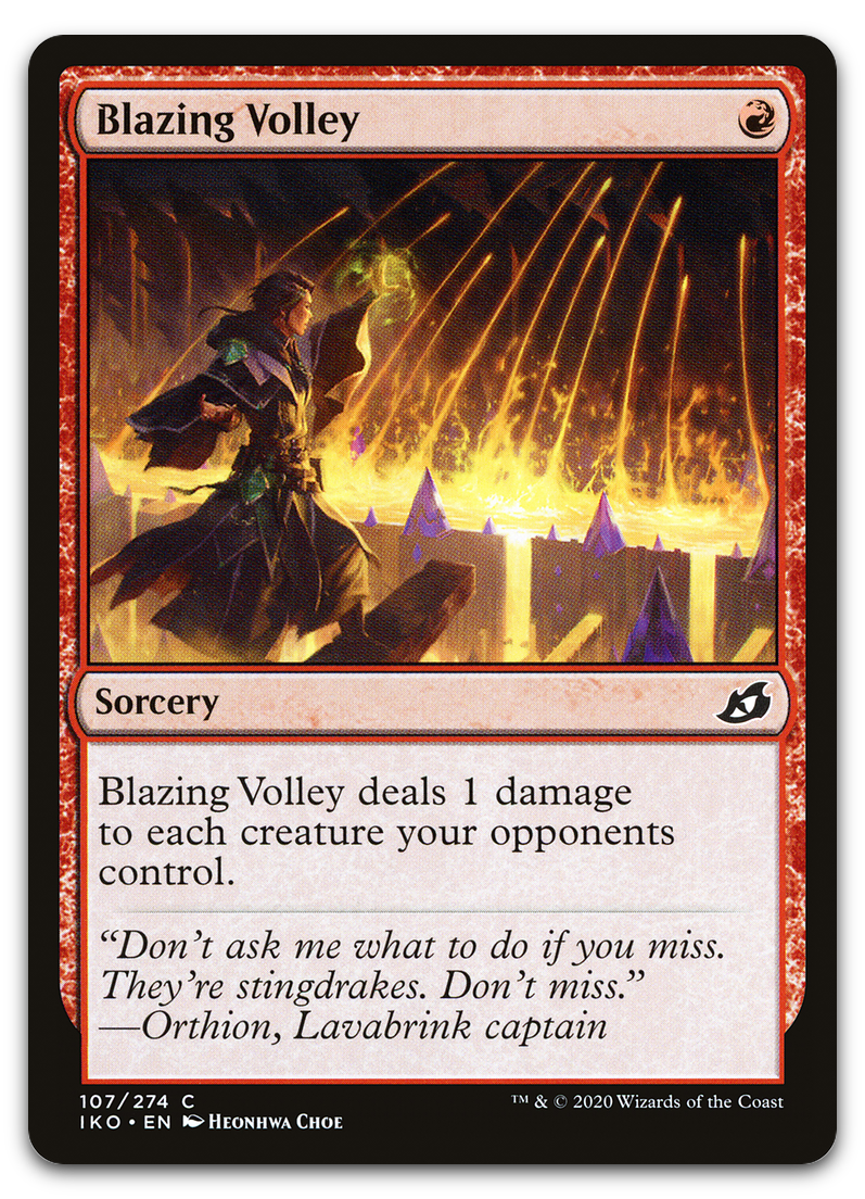 Blazing Volley (Ikoria: Lair of Behemoths)