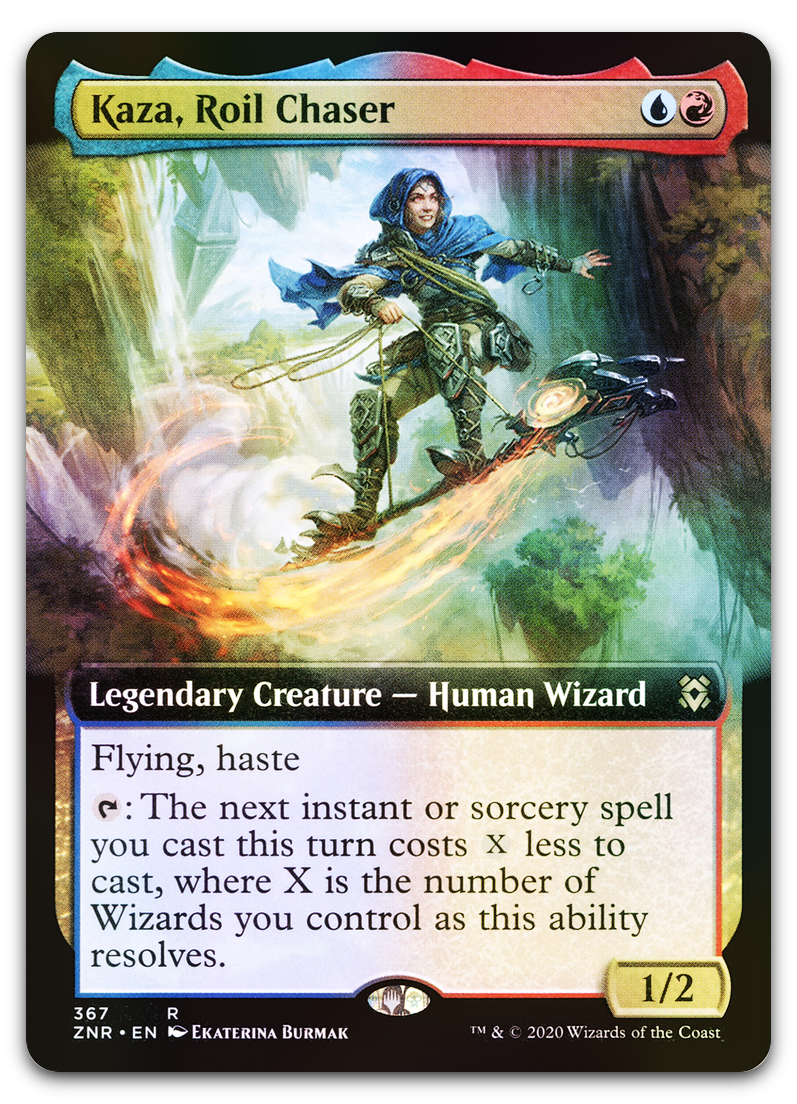 Kaza, Roil Chaser (Extended Art) (Zendikar Rising)