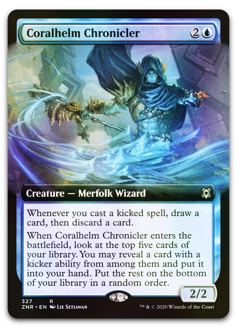 Coralhelm Chronicler (Extended Art) (Zendikar Rising)