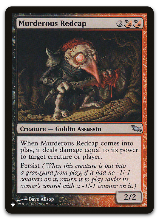 Murderous Redcap (The List Reprints)