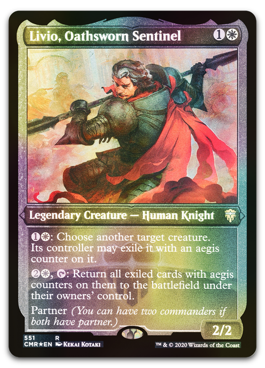 Livio, Oathsworn Sentinel (Foil Etched) (Commander Legends)