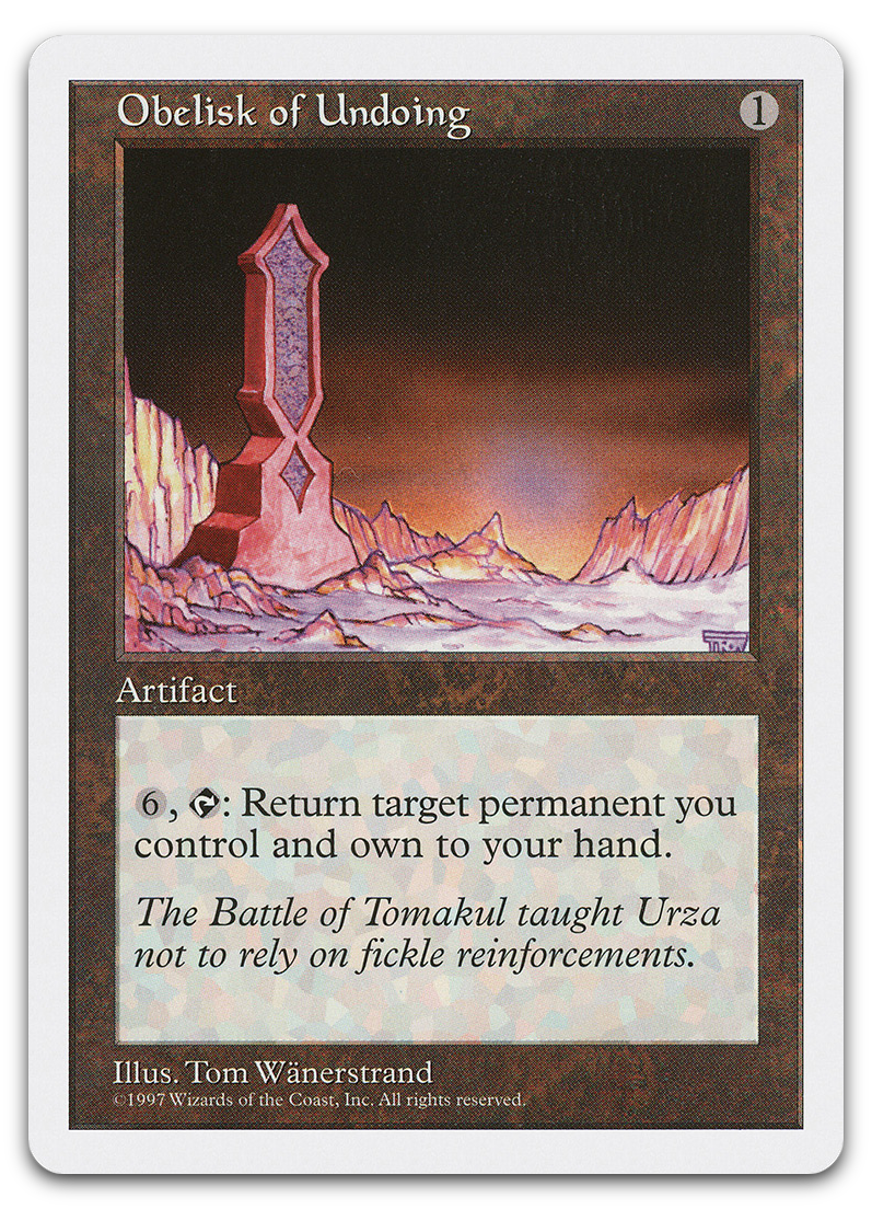 Obelisk of Undoing (Fifth Edition)