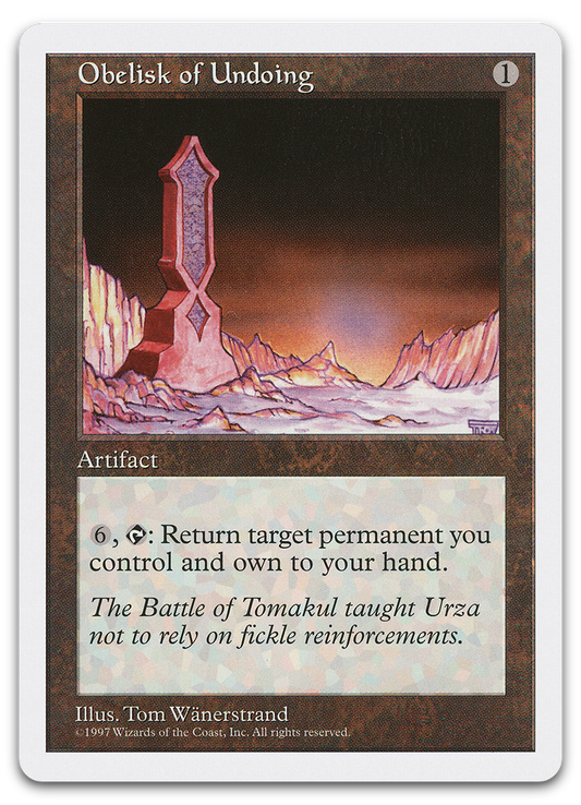 Obelisk of Undoing (Fifth Edition)