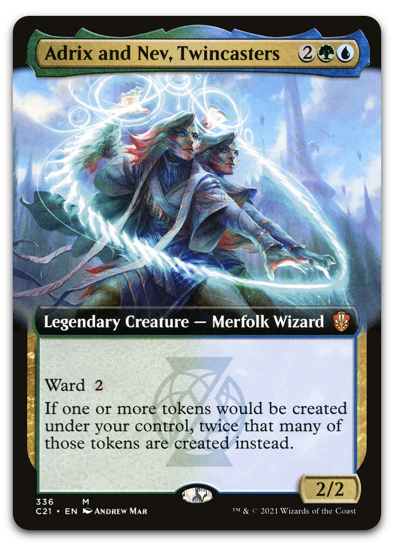 Adrix and Nev, Twincasters (Extended Art) (Commander 2021)