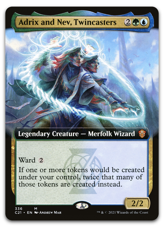 Adrix and Nev, Twincasters (Extended Art) (Commander 2021)