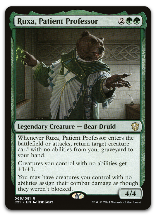 Ruxa, Patient Professor (Commander 2021)