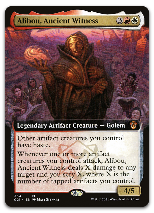 Alibou, Ancient Witness (Extended Art) (Commander 2021)