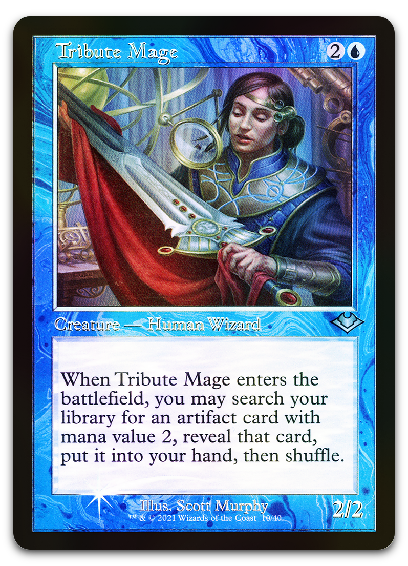 Tribute Mage (Retro Frame) (Foil Etched) (Modern Horizons)