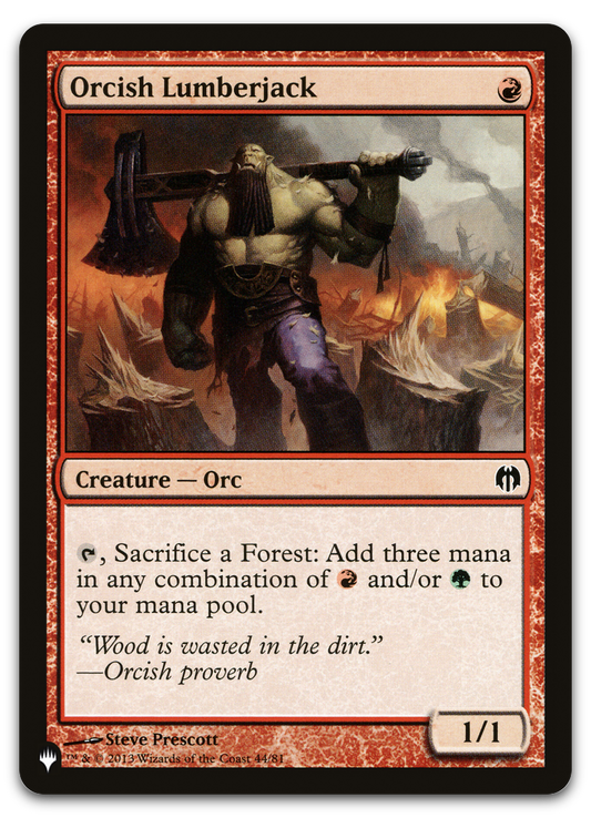 Orcish Lumberjack (The List Reprints)