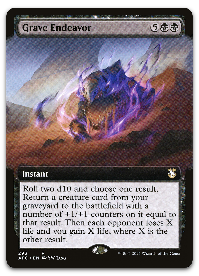 Grave Endeavor (Extended Art) (Commander: Adventures in the Forgotten Realms)