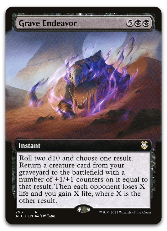Grave Endeavor (Extended Art) (Commander: Adventures in the Forgotten Realms)