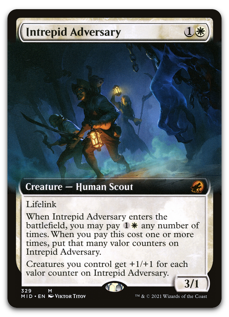 Intrepid Adversary (Extended Art) (Innistrad: Midnight Hunt)
