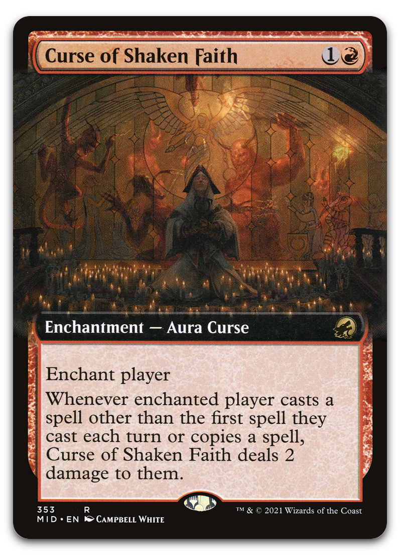 Curse of Shaken Faith (Extended Art) (Innistrad: Midnight Hunt)
