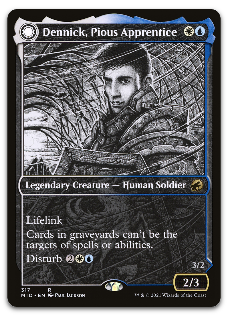 Dennick, Pious Apprentice (Showcase) (Innistrad: Midnight Hunt)