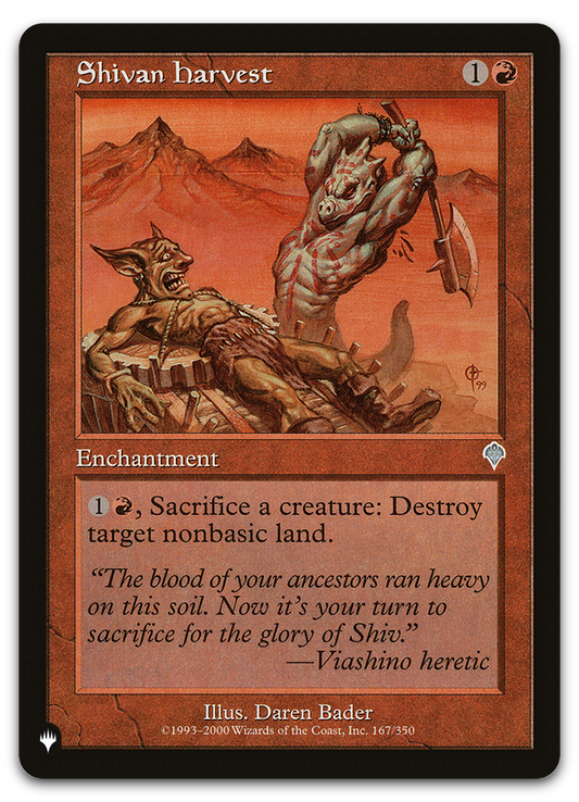 Shivan Harvest (The List Reprints)