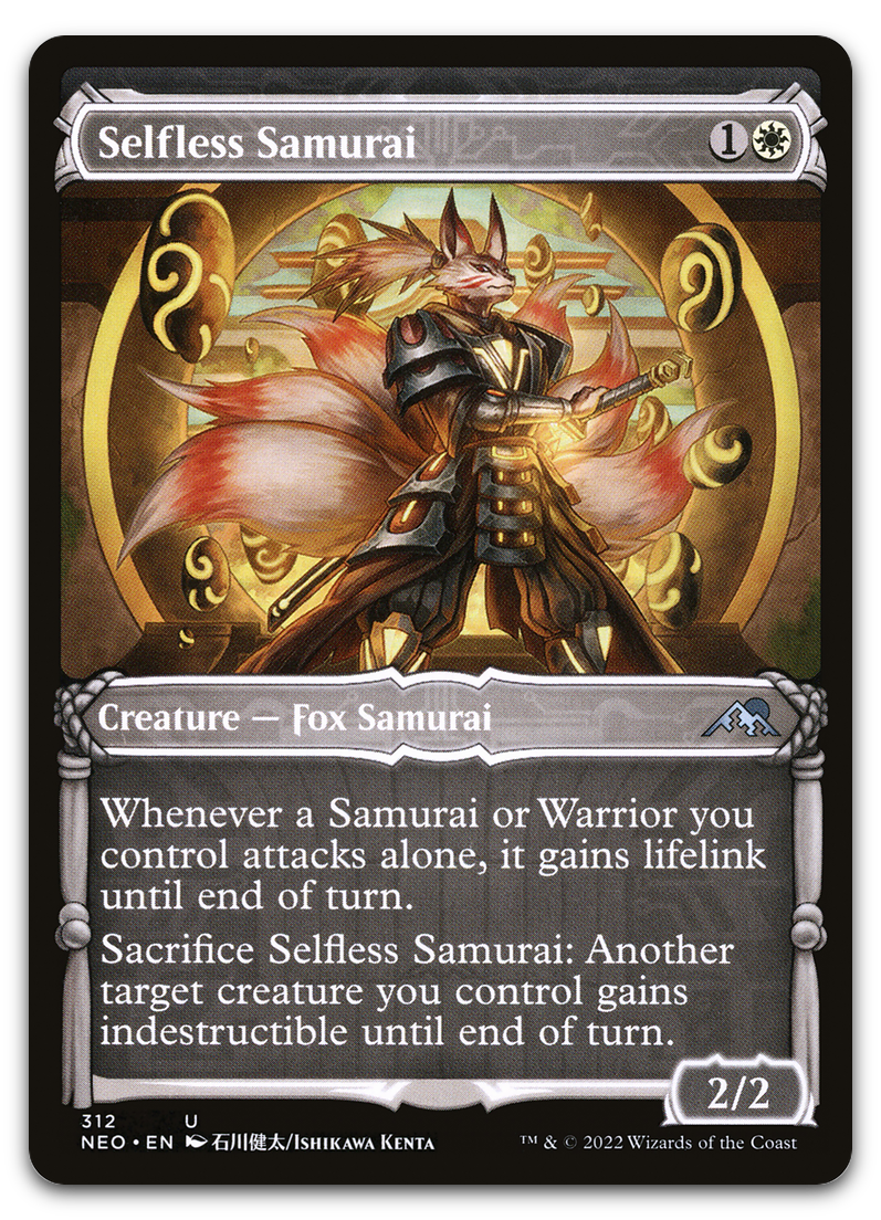 Selfless Samurai (Showcase) (Kamigawa: Neon Dynasty)